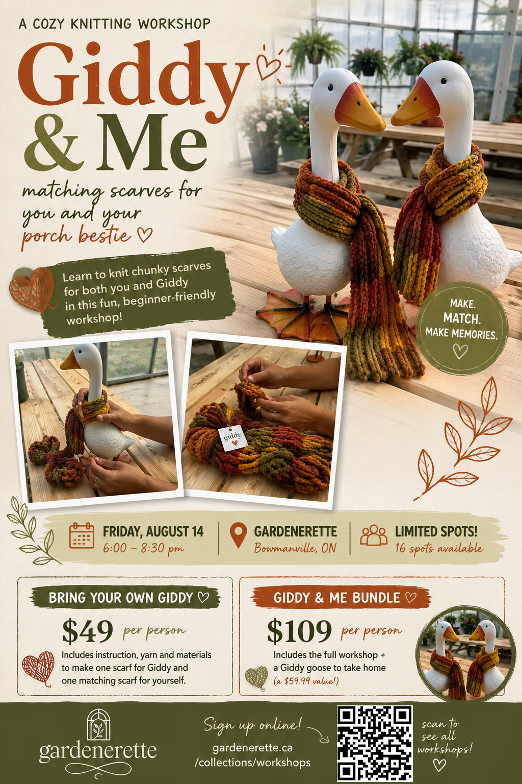 Giddy & Me: Chunky Knit Scarf Workshop